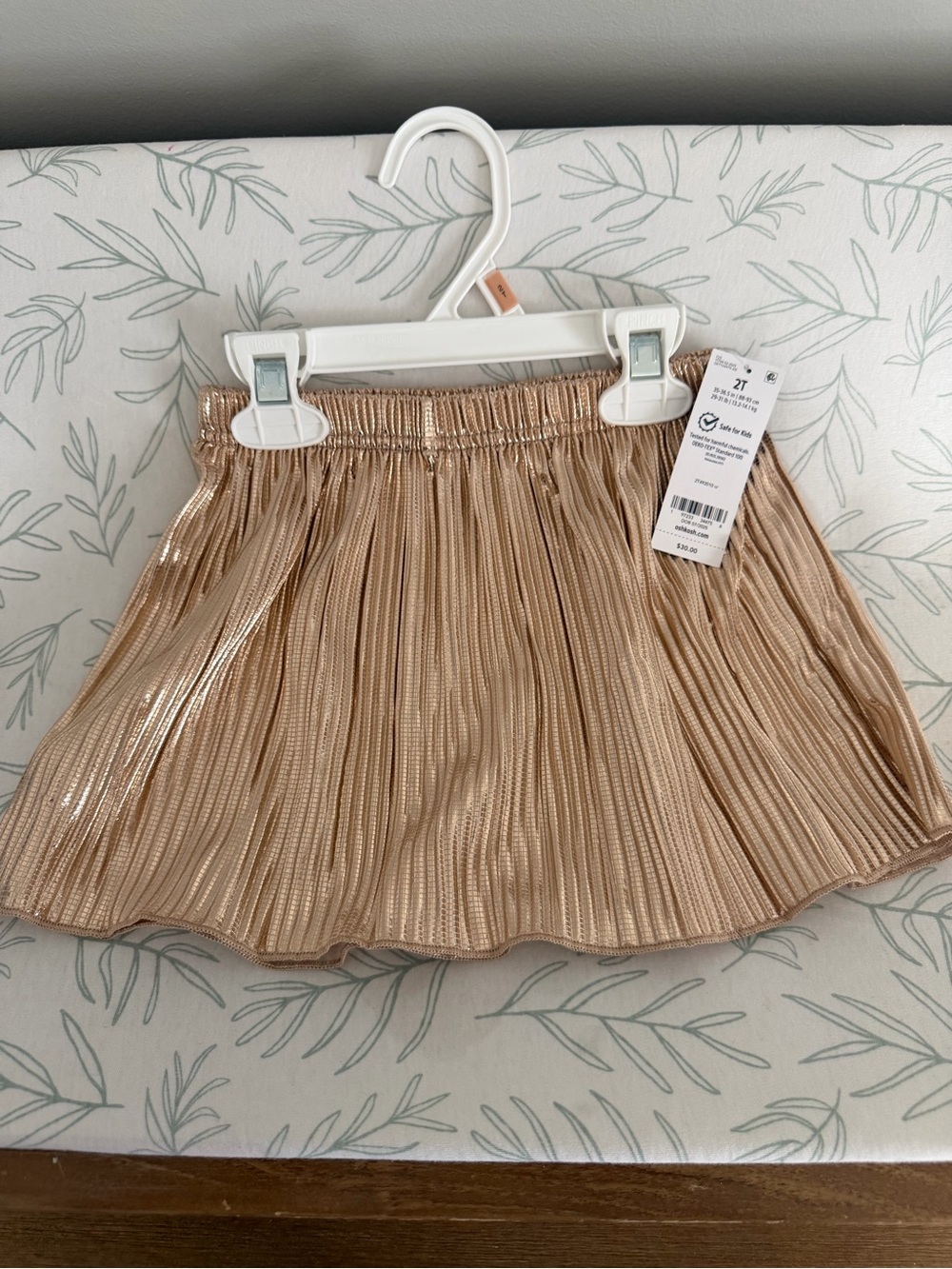 OshKosh B'gosh Metallic Gold Pleated Skater Skirt